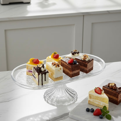 Mawaeen Luxury Glass Candy Plate – Clear