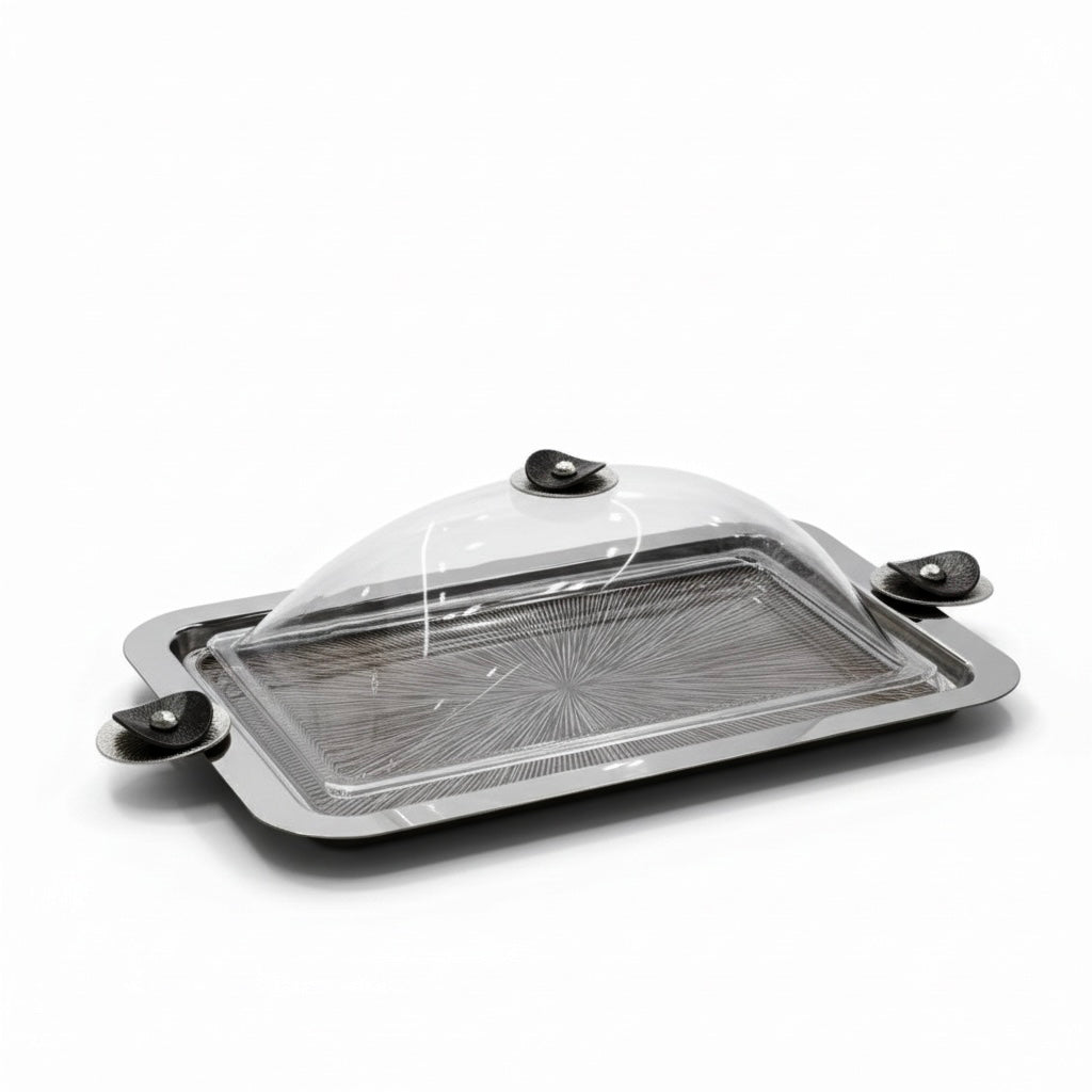 Covered Rest Cake & Candy Tray Chrome - (M) - Mawaeen