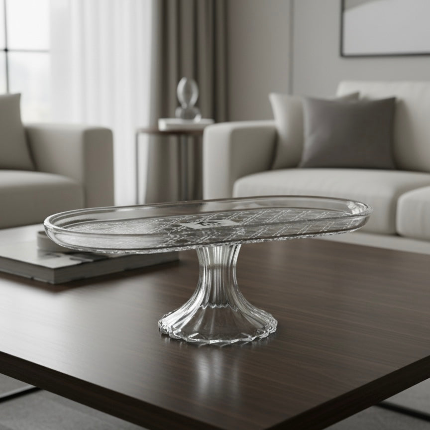Mawaeen Luxury Glass Candy Plate – Clear