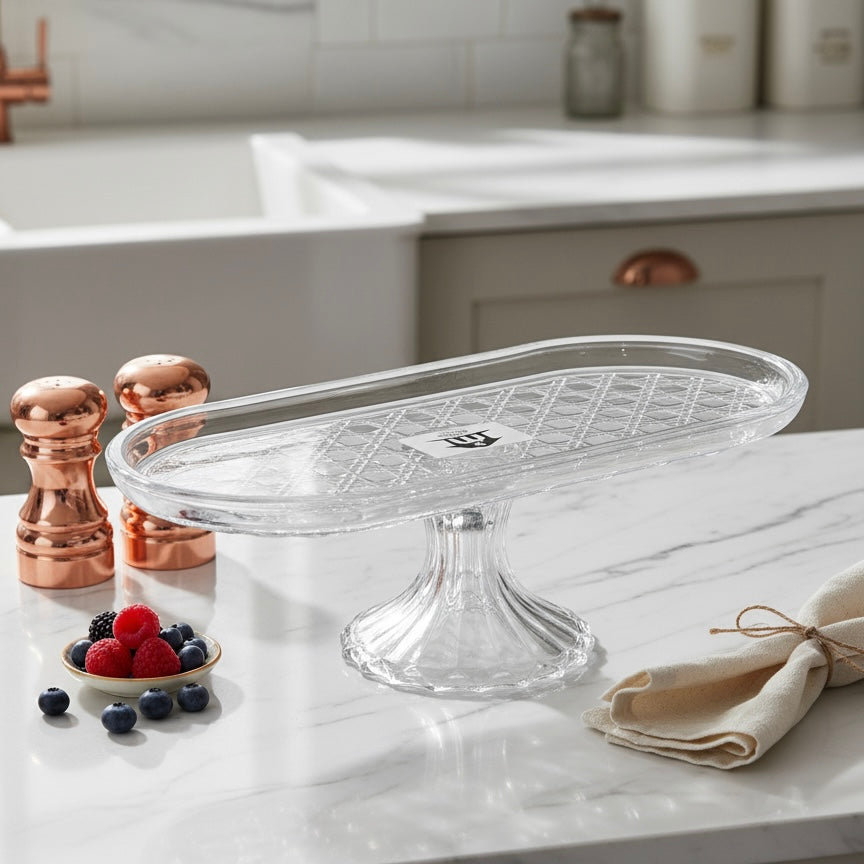 Mawaeen Luxury Glass Candy Plate – Clear