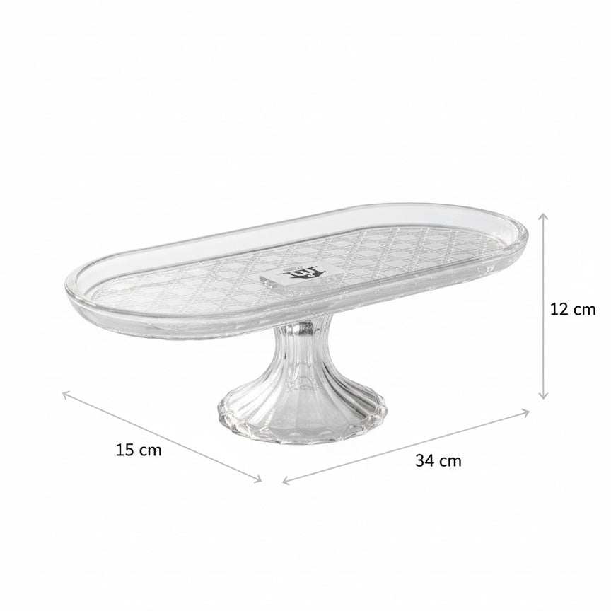 Mawaeen Luxury Glass Candy Plate – Clear