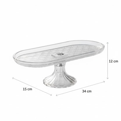 Mawaeen Luxury Glass Candy Plate – Clear