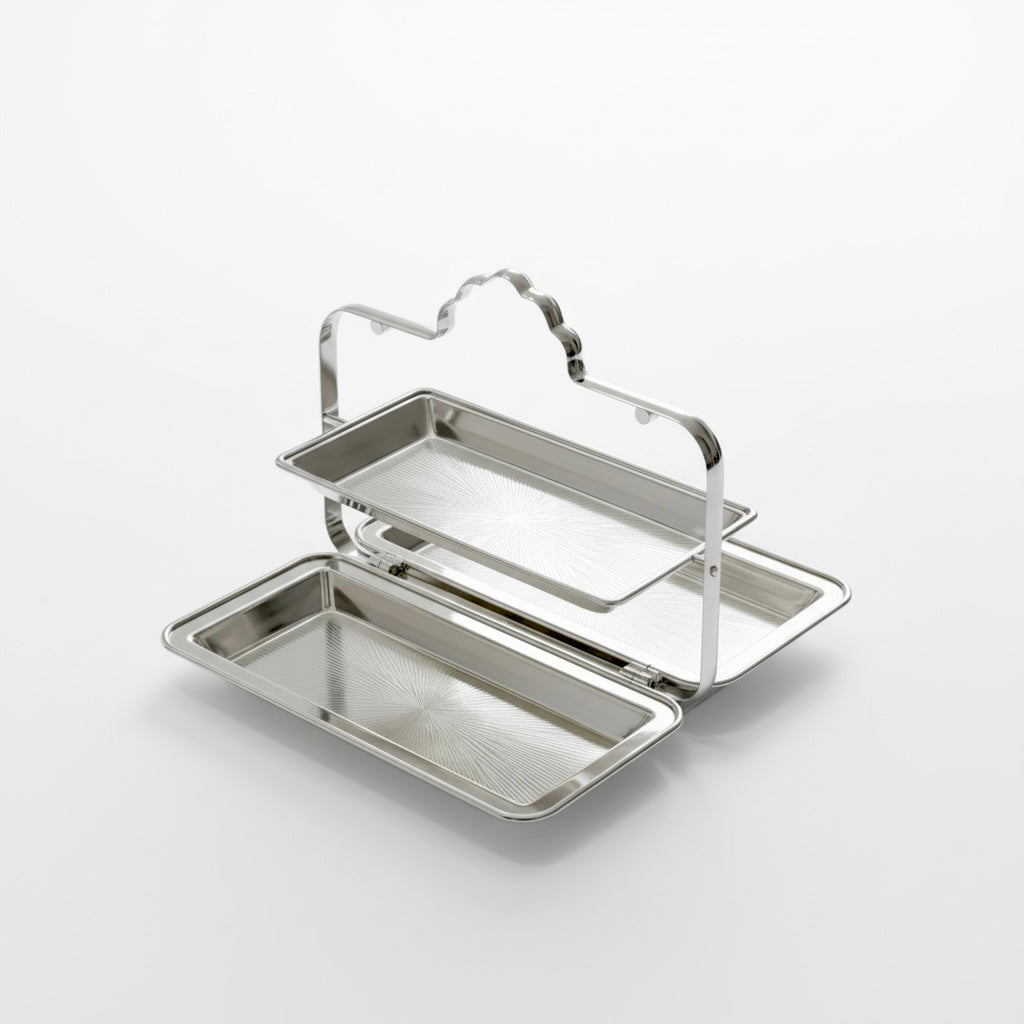 3-Tier Serving Stand Silver- (L)