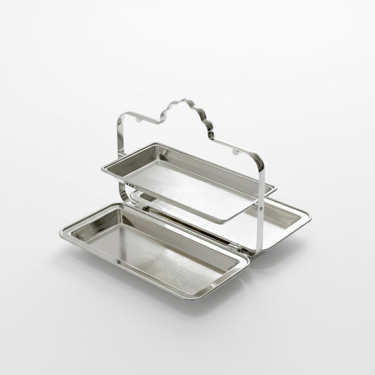3-Tier Serving Stand Silver- (L) - Mawaeen
