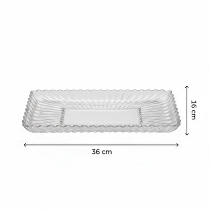 Mawaeen Luxury Glass Candy Plate – Clear