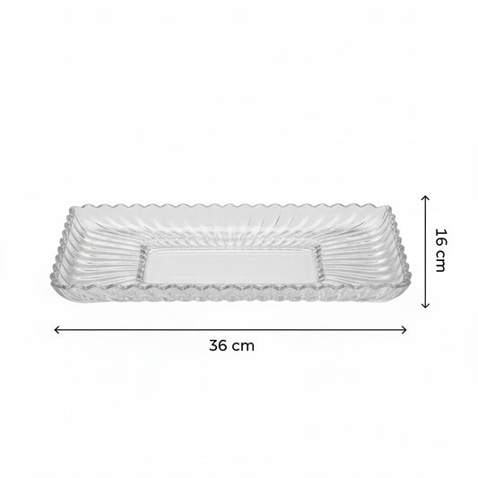 Mawaeen Luxury Glass Candy Plate – Clear