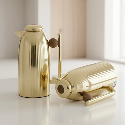 Premium Dallah Set Gold – 1L & 1L - Mawaeen