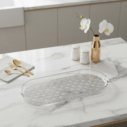 Mawaeen Luxury Glass Candy Plate – Clear