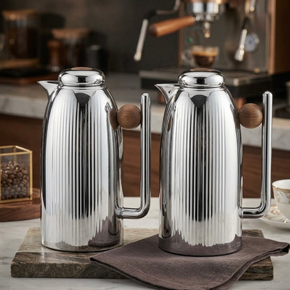 Premium Dallah Set S/Wood– 1L & 1L - Mawaeen