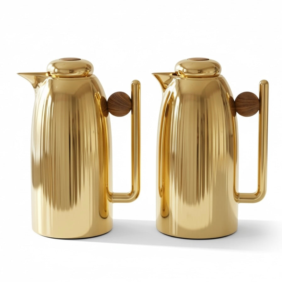 Premium Dallah Set Gold – 1L & 1L - Mawaeen