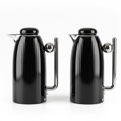 Premium Dallah Set Black/Silver– 1L & 1L - Mawaeen