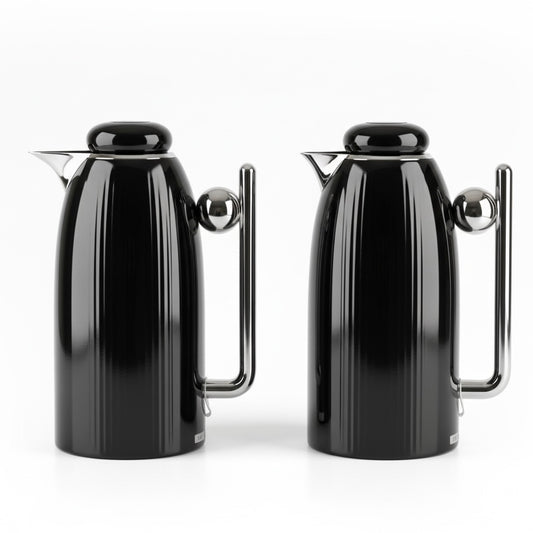 Premium Dallah Set Black/Silver– 1L & 1L - Mawaeen