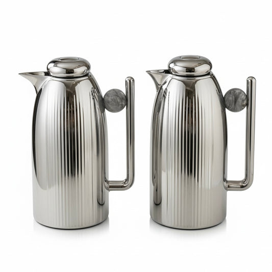 Premium Dallah Set S/Gray – 1L & 1L - Mawaeen