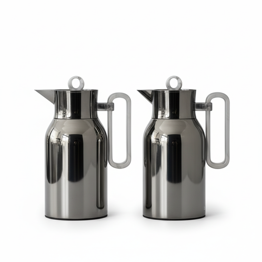 Regal Dallah Set Chrome Marble – 1L & 1L - Mawaeen