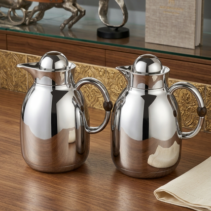 Regal Classic Dallah Set Silver – 1L & 1L - Mawaeen