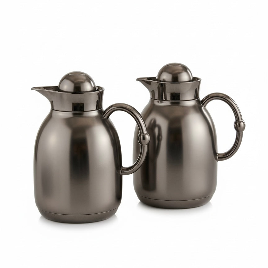 Regal Classic Dallah Set Matt Chrome – 1L & 1L