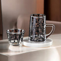 Almarjan Tea & Coffee Set 18 Pieces, Glass