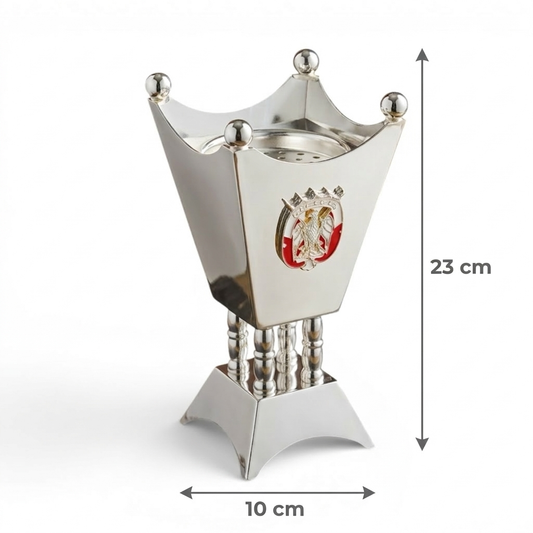 Abu Dhabi Logo Incense Burner Silver (S) - Mawaeen