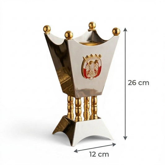 Abu Dhabi Logo Incense Burner S/Gold (L) - Mawaeen