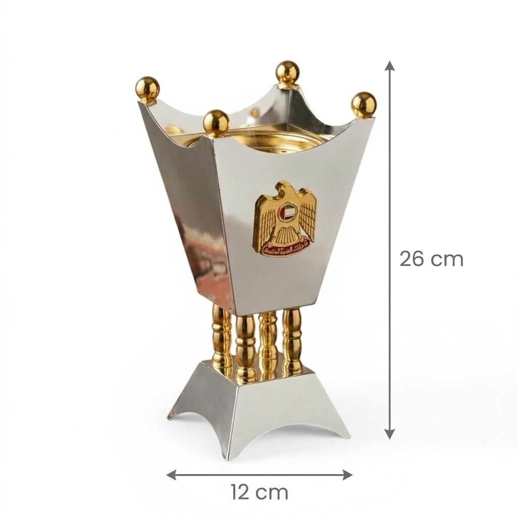 UAE Emblem Incense Burner S/Gold (L) - Mawaeen