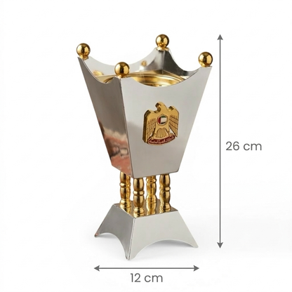 UAE Emblem Incense Burner S/Gold (L) - Mawaeen