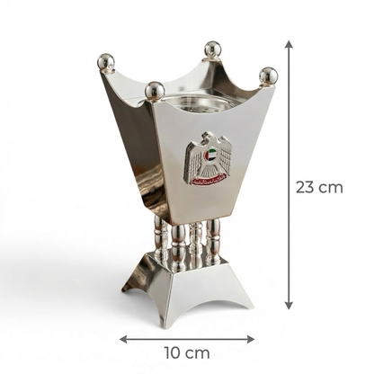 UAE Emblem Incense Burner silver (S) - Mawaeen