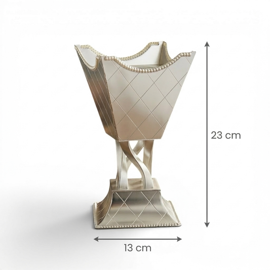 Luxury Decorative Incense Burner Matt-Silver - (L) - Mawaeen