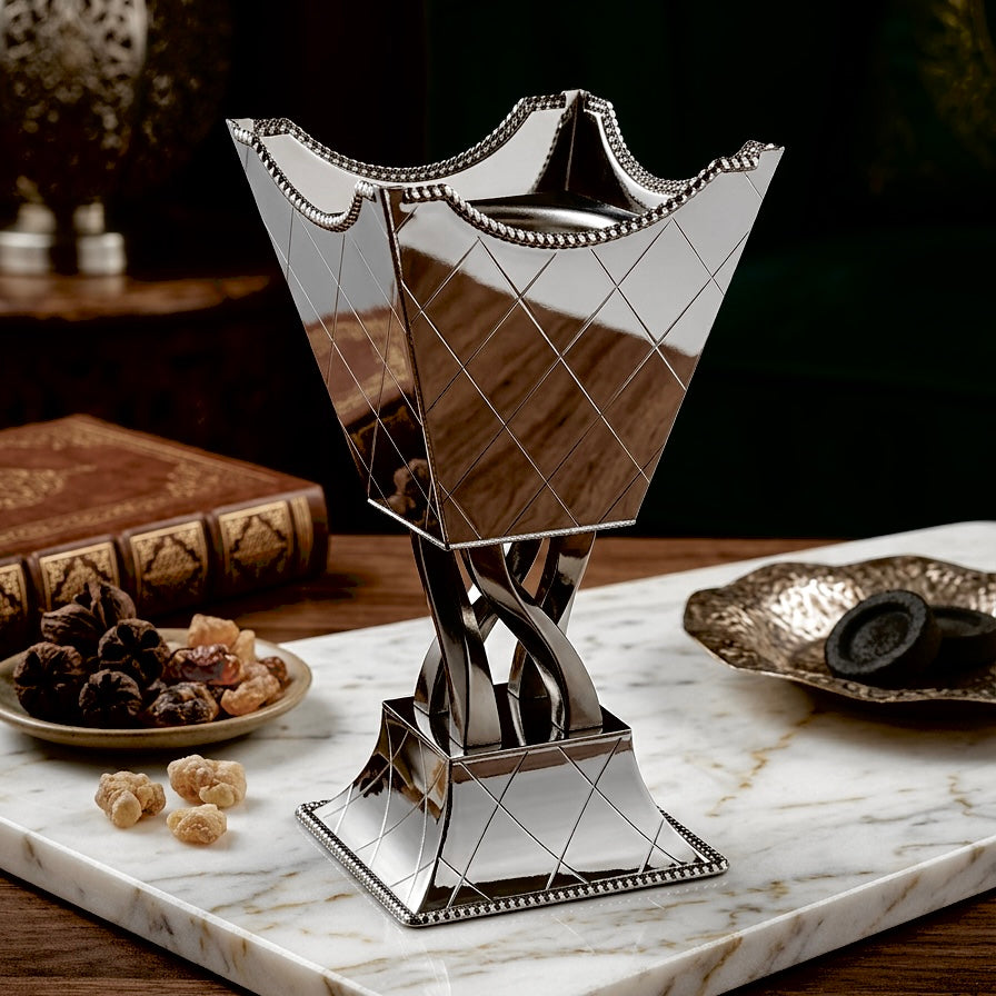 Luxury Decorative Incense Burner Black - (L) - Mawaeen