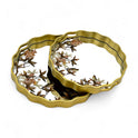 Round mirror tray