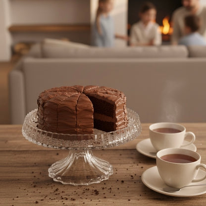 Mawaeen Round Luxury Glass Cake Stand (S)