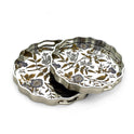Elegant Scalloped Mirror Tray Set