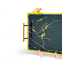 Luxurious black and gold tray set