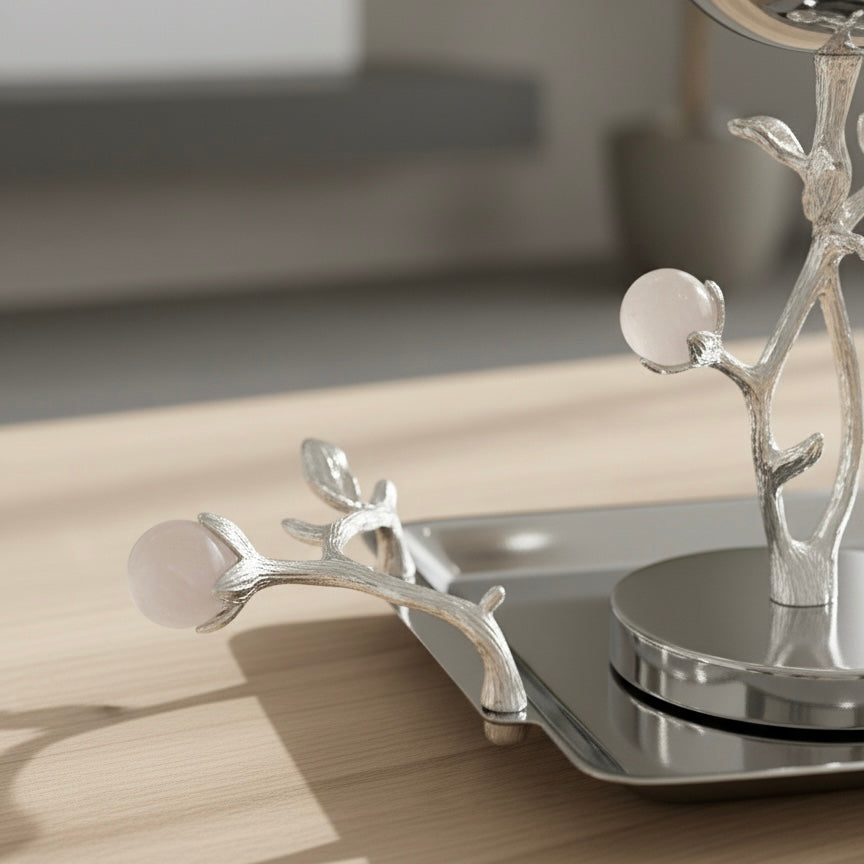 Luxury Incense Burner Gift Set in Wooden Box- P/Flower