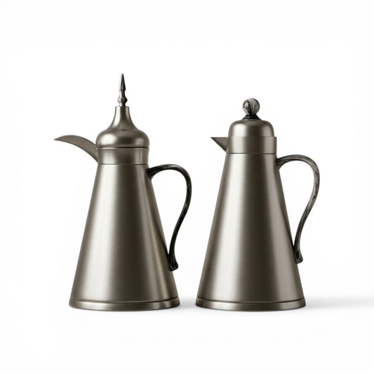 NGT 2-Piece Dallah Set Classic Design M/Silver Marble – 1L + 1L