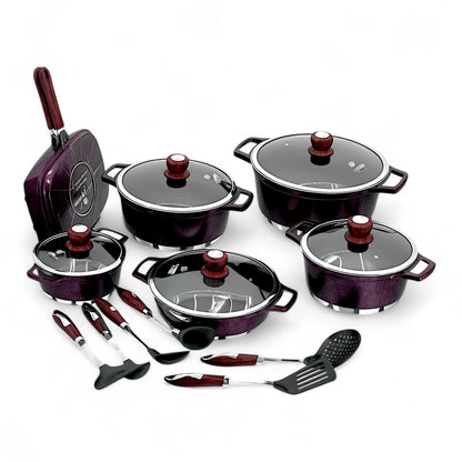 12-Piece Premium Granite Cookware Set