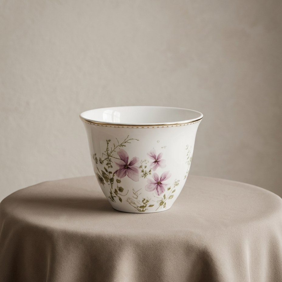 12-Piece Arabic Coffee Cups Set - W/Pink - Mawaeen