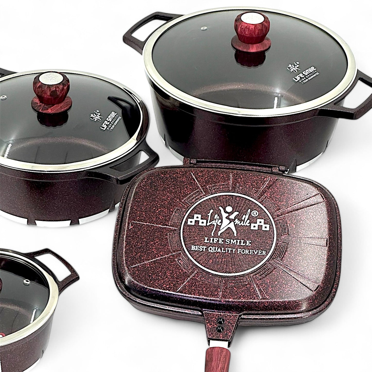 12-Piece Premium Granite Cookware Set