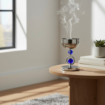 Blue Crystal Incense Burner
