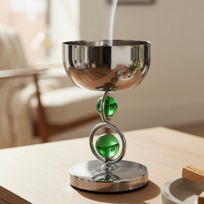 Green Crystal Incense Burner