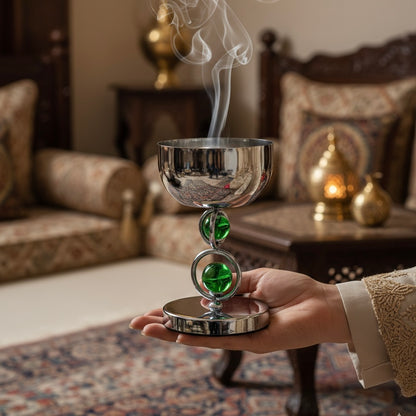Green Crystal Incense Burner