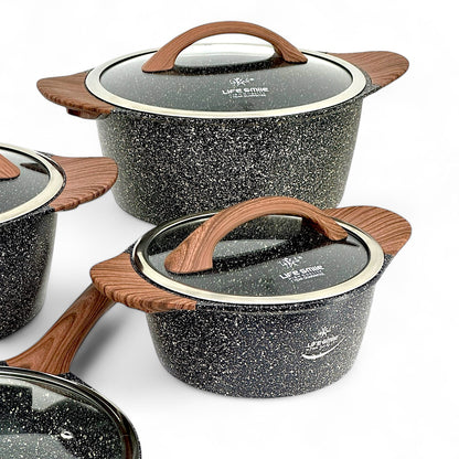 8-Piece Granite Cookware Set