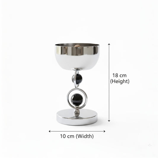 Black Chrom Crystal Incense Burnere