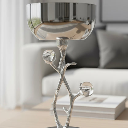 High-End Metallic Incense Burner white flower