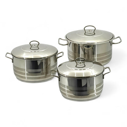 Classic Stainless Steel Cooking Pot Set