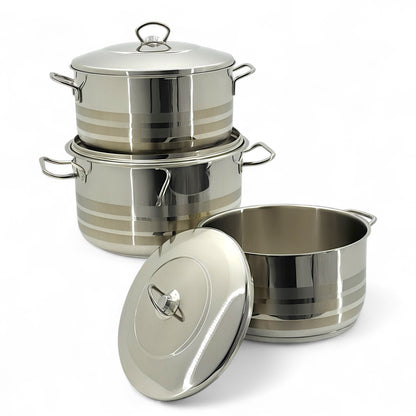 Classic Stainless Steel Cooking Pot Set