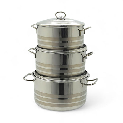 Classic Stainless Steel Cooking Pot Set