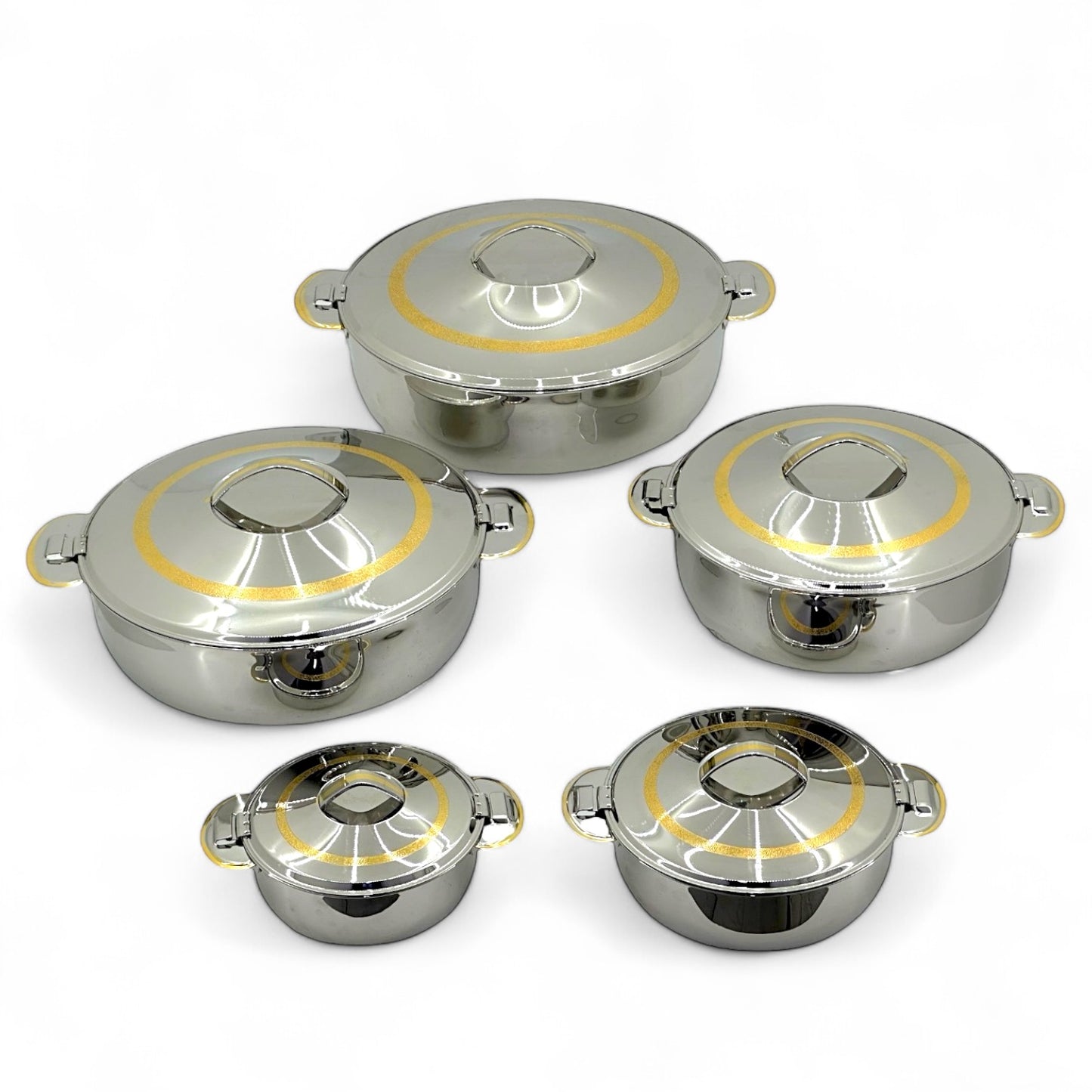 Elegant Stainless Steel Hot Pots Set