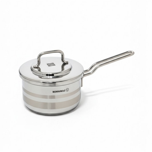 Korkmaz Stainless Steel Saucepan 1.8L with Lid - Mawaeen