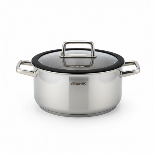 Arshia 20cm Hybrid Stainless Steel Non-Stick cooking pot with Lid - Mawaeen