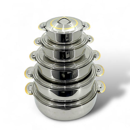 Elegant Stainless Steel Hot Pots Set